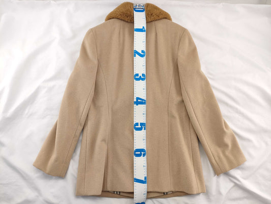 BURBERRY Angora and Wool Coat with Fur