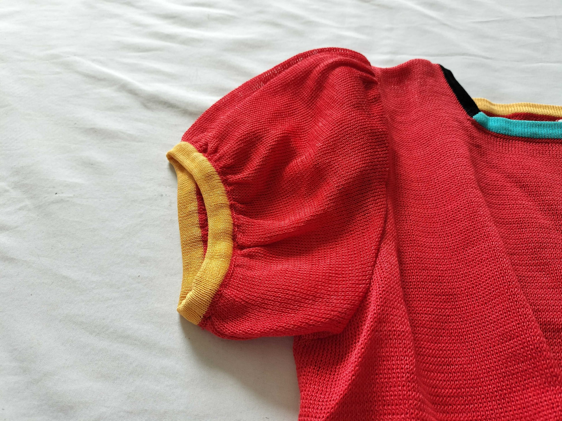 Yves Saint Laurent Red Knit Top Tops