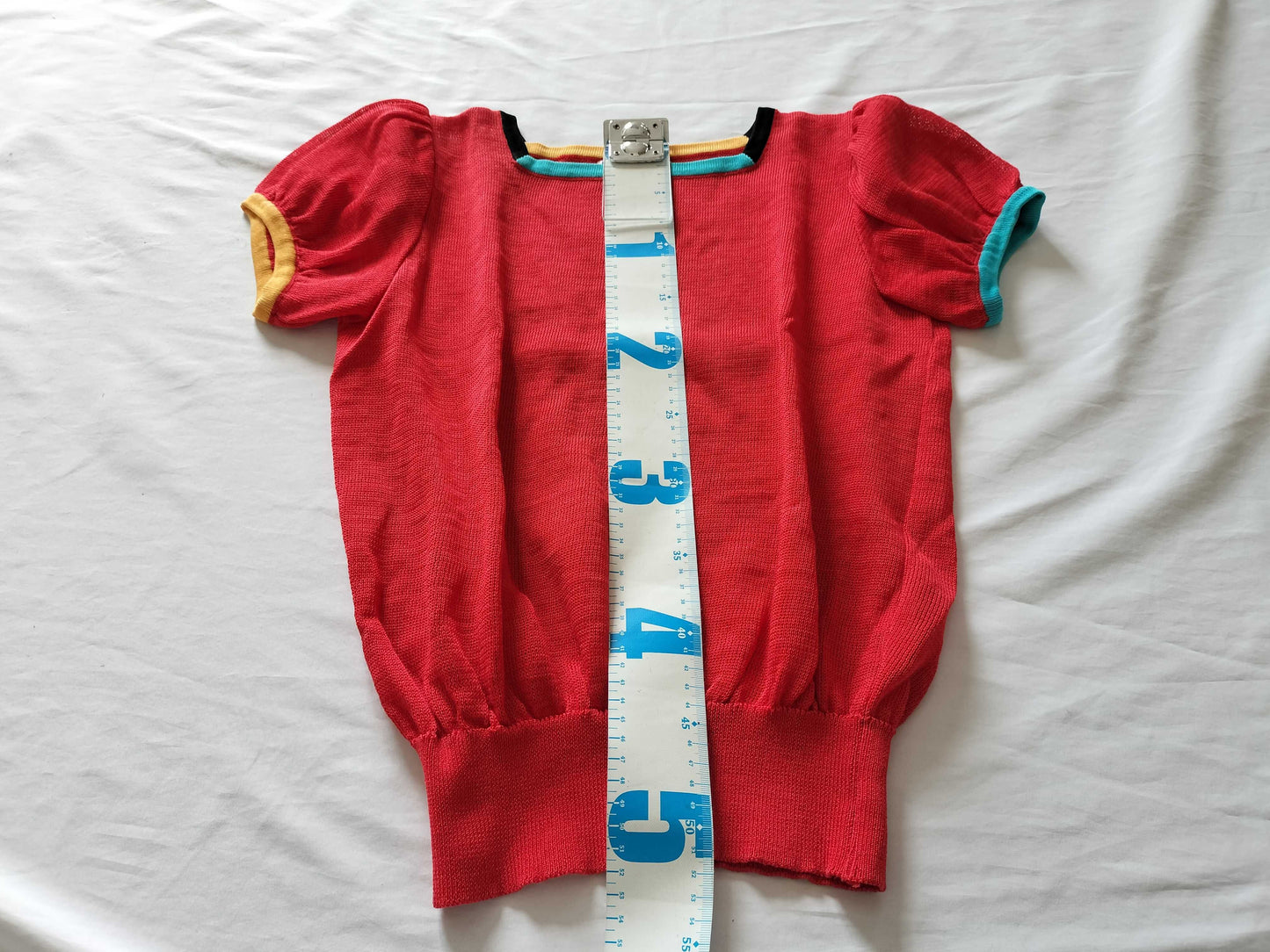 Yves Saint Laurent Red Knit Top Tops