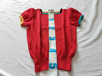 Yves Saint Laurent Red Knit Top Tops