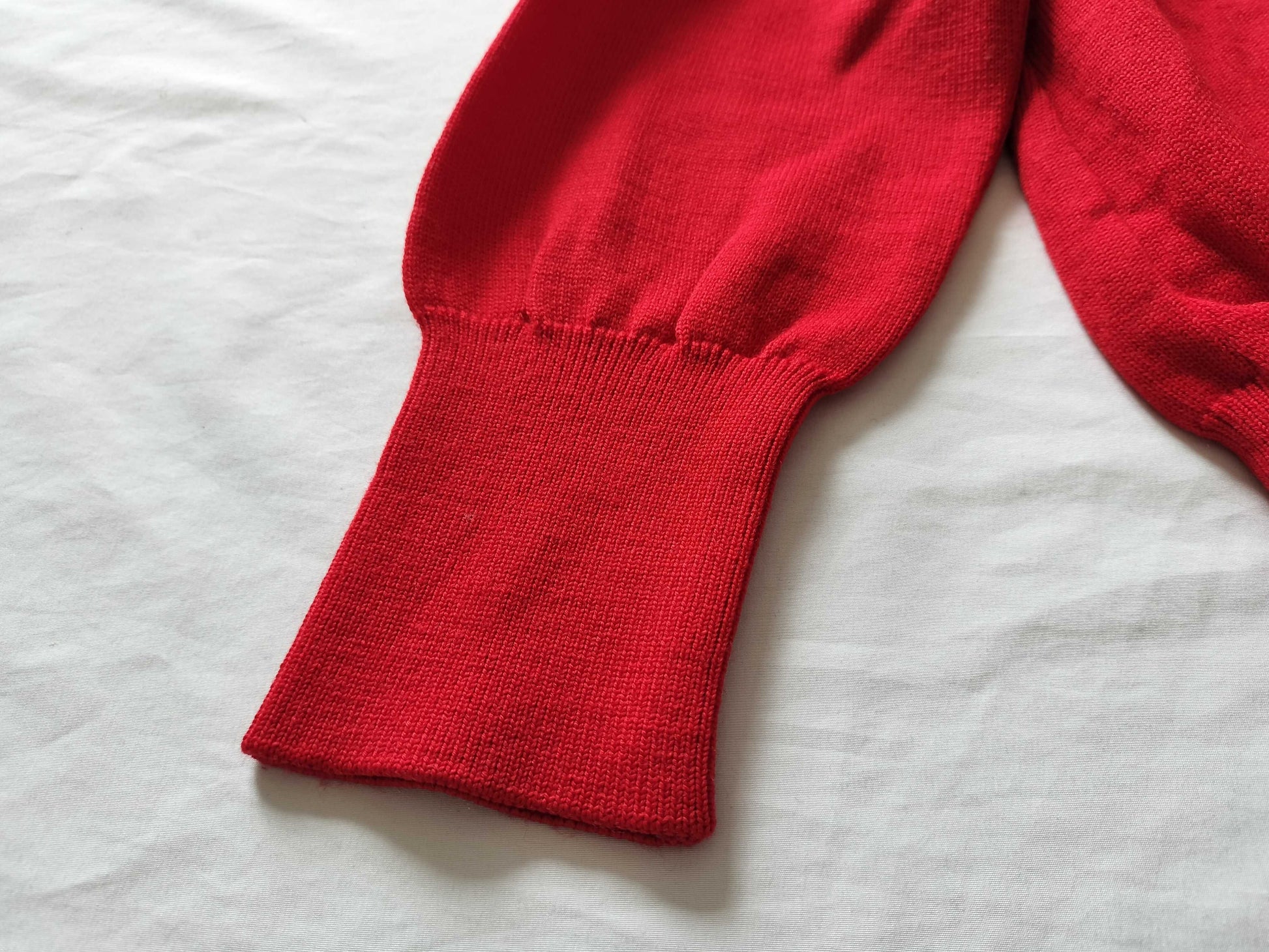 Yves Saint Laurent Ribbon Red Knit Top Tops