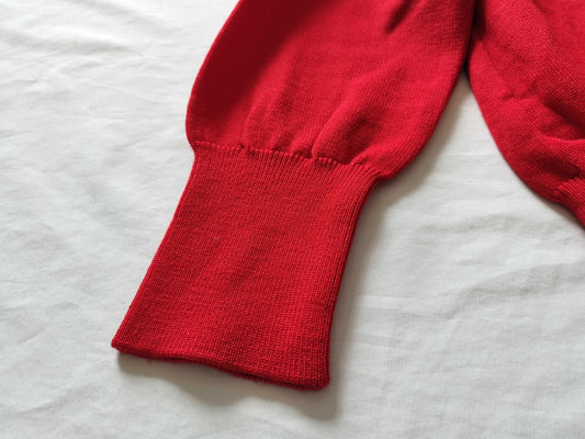 Yves Saint Laurent Ribbon Red Knit Top Tops