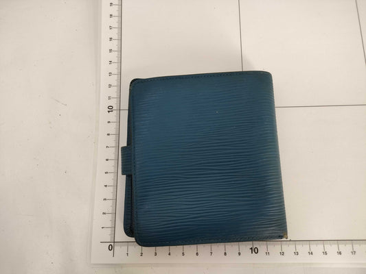LOUIS VUITTON Epi Folding Wallet Blue Wallet