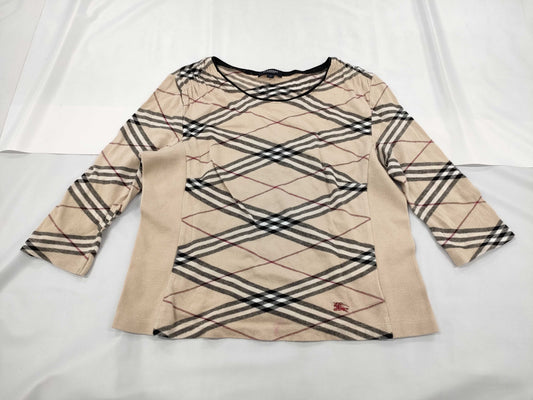 BURBERRY Check Sweater Top