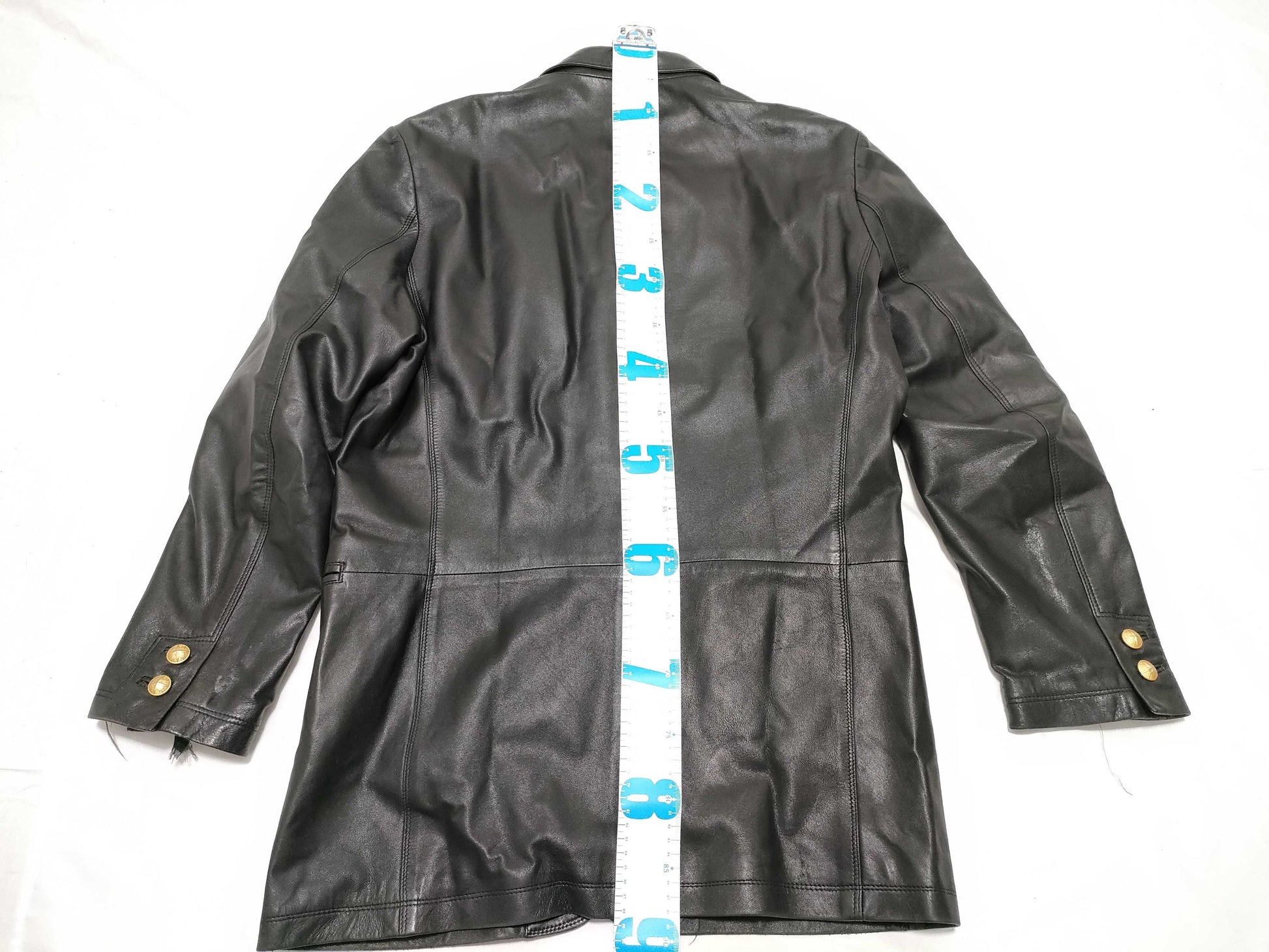 VERSACE V2 by VERSACE Leather Jacket with Gold Buttons
