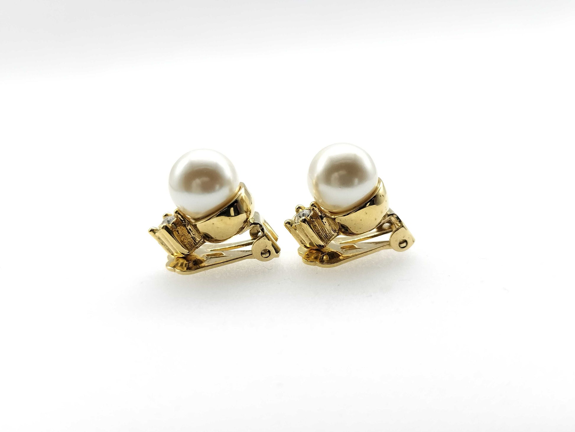Dior Earrings Pearl Gold Earrings