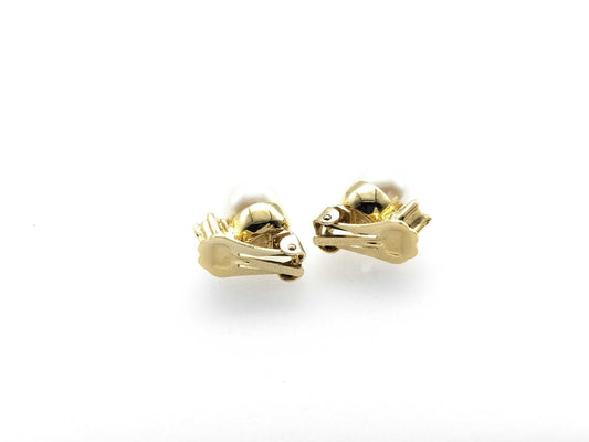 Dior Earrings Pearl Gold Earrings