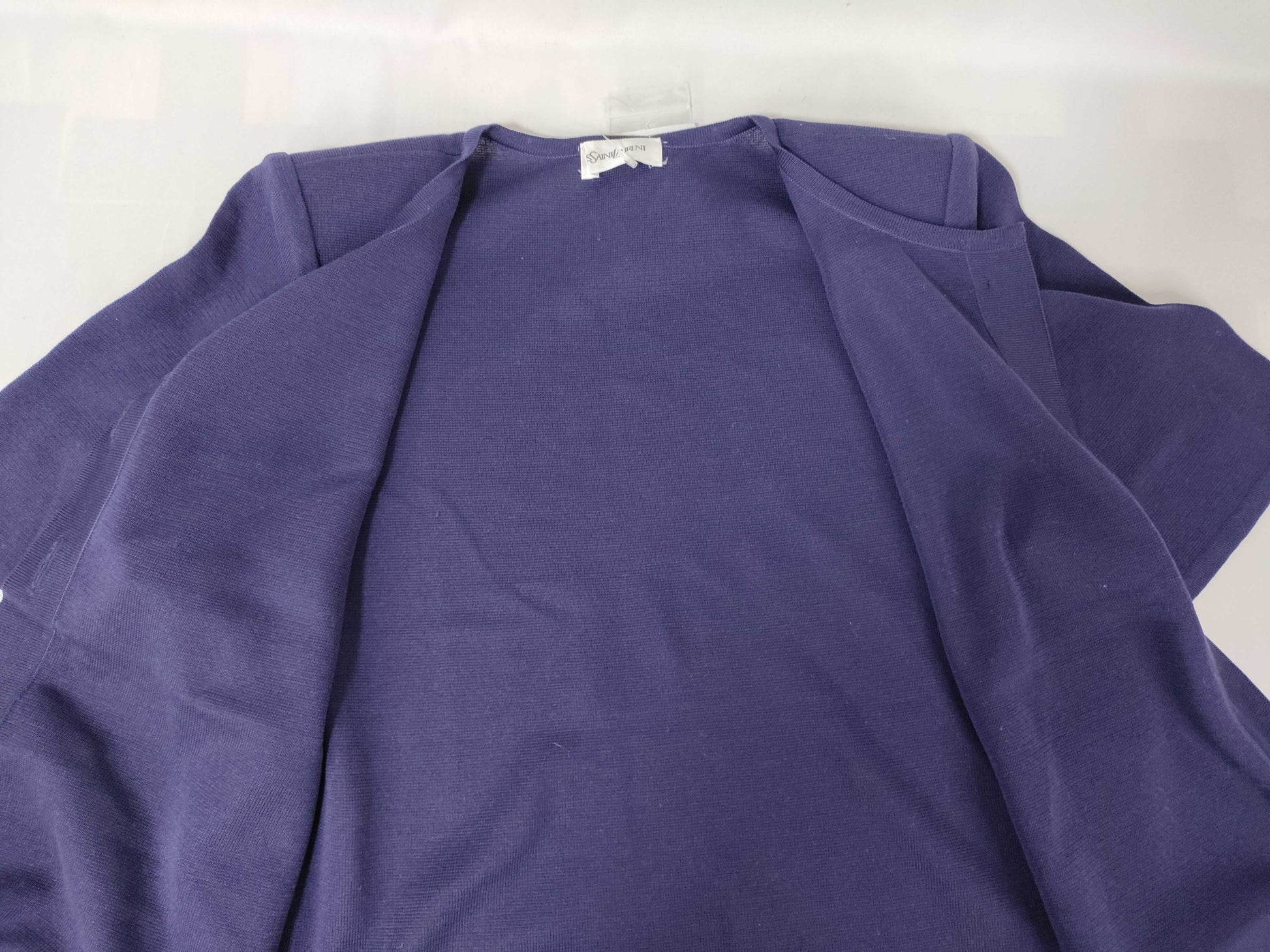 Yves Saint Laurent tagged short sleeve cardigan