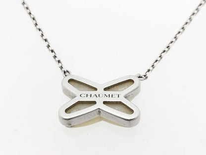CHAUMET Lien Mother of Pearl 1PD White Gold Au750 3.3g Necklace 