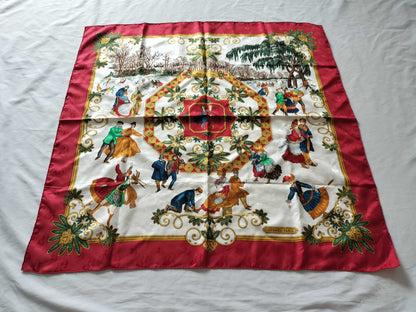 HERMES Carre Carre 90 Winter Pleasure *No tag scarf