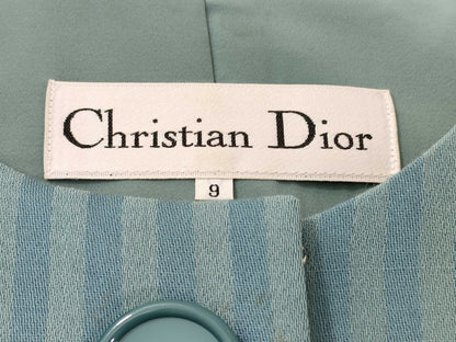 Dior Logo Stripe Jacket with Shoulder Pads
