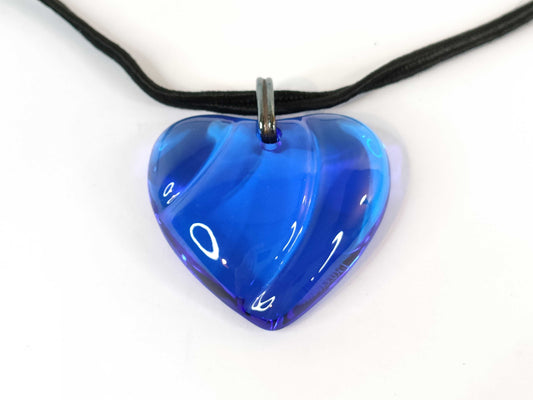 Baccarat Heart Blue Necklace 28.51g Necklace