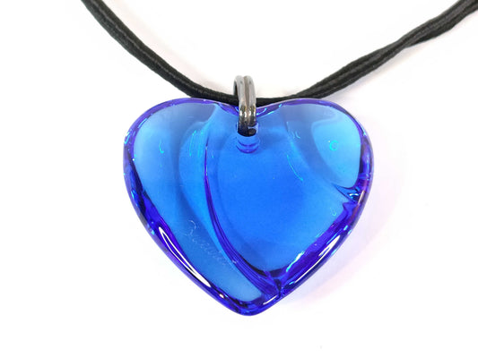 Baccarat Heart Blue Necklace 28.51g Necklace