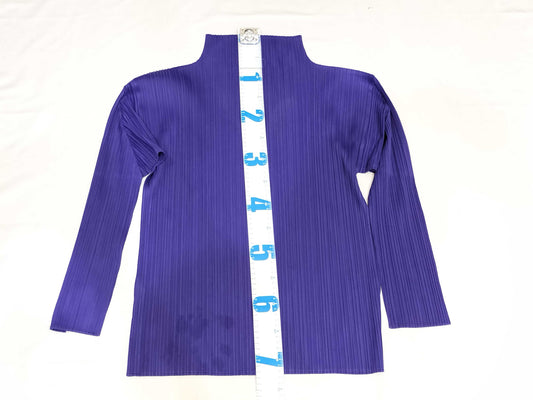 PLEATS PLEASE Issey Miyake clothing Pleats Please high-neck top, purple