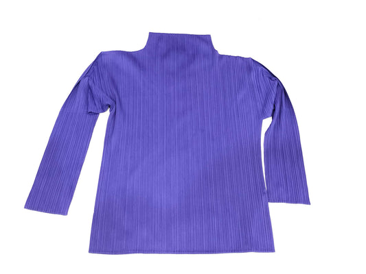 PLEATS PLEASE Issey Miyake clothing Pleats Please high-neck top, purple
