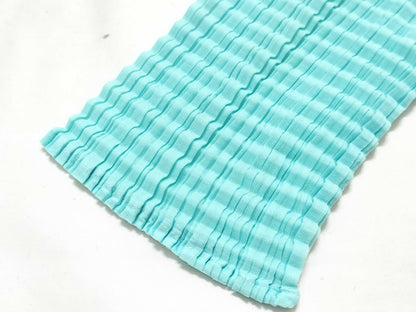 ISSEY MIYAKE Pleats Please High Neck Top Blue