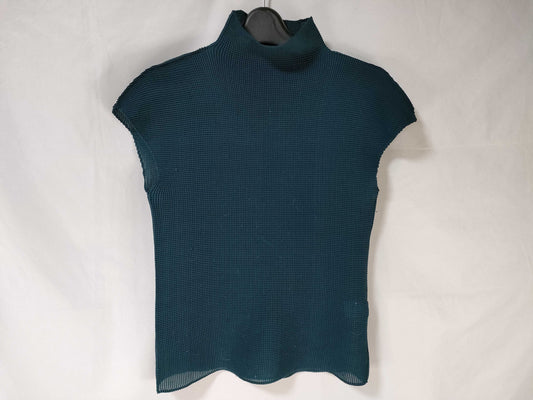 ISSEY MIYAKE Pleats Please High Neck Sleeveless Top