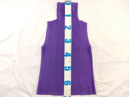 ISSEY MIYAKE Pleats Please High Neck Sleeveless Top
