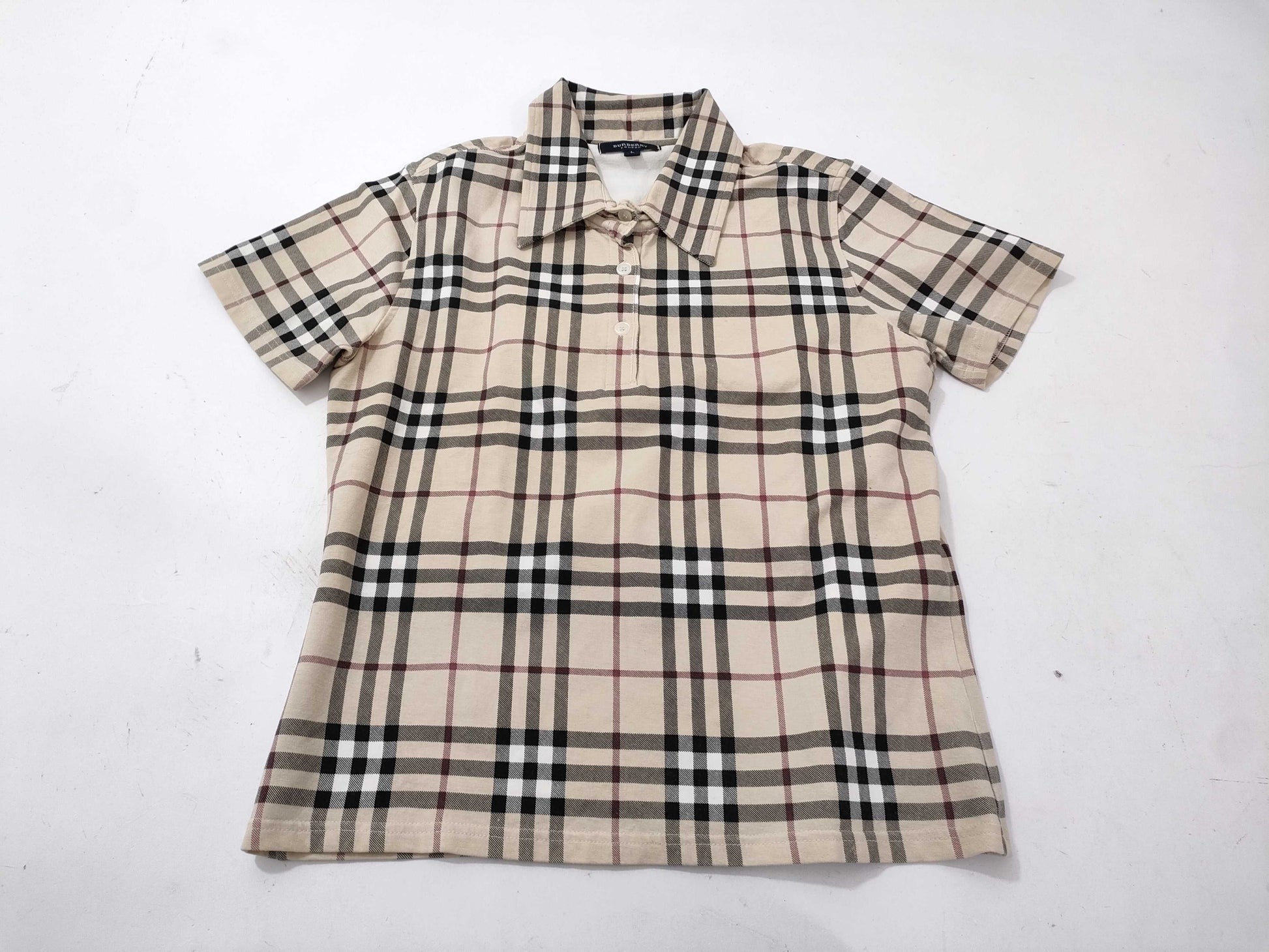BURBERRY Nova Check Polo Shirt, Condition Considered, Tops
