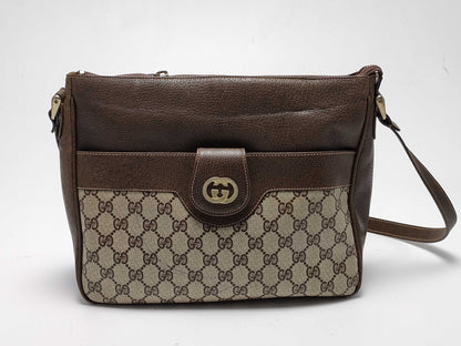 GUCCI GG Supreme Old Logo Hardware Shoulder Bag