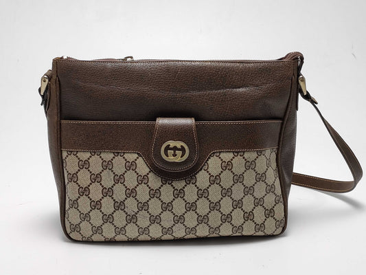GUCCI GG Supreme Old Logo Hardware Shoulder Bag