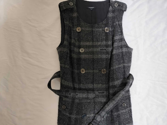 BURBERRY Nova Check Wool Dress with Belt