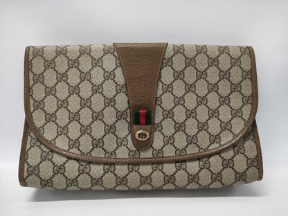 GUCCI GG Supreme Sherry Line Second Bag 89.01.031 Clutch Bag