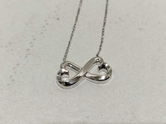 Tiffany & Co. Double Loving Heart SV925 4.2g Necklace