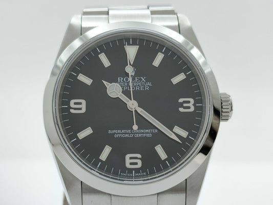 ROLEX 114270 K285796 Black Dial Boys' Watch