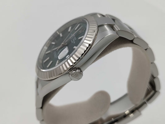 ROLEX 126334 5U054246 Mint Green Men's Watch