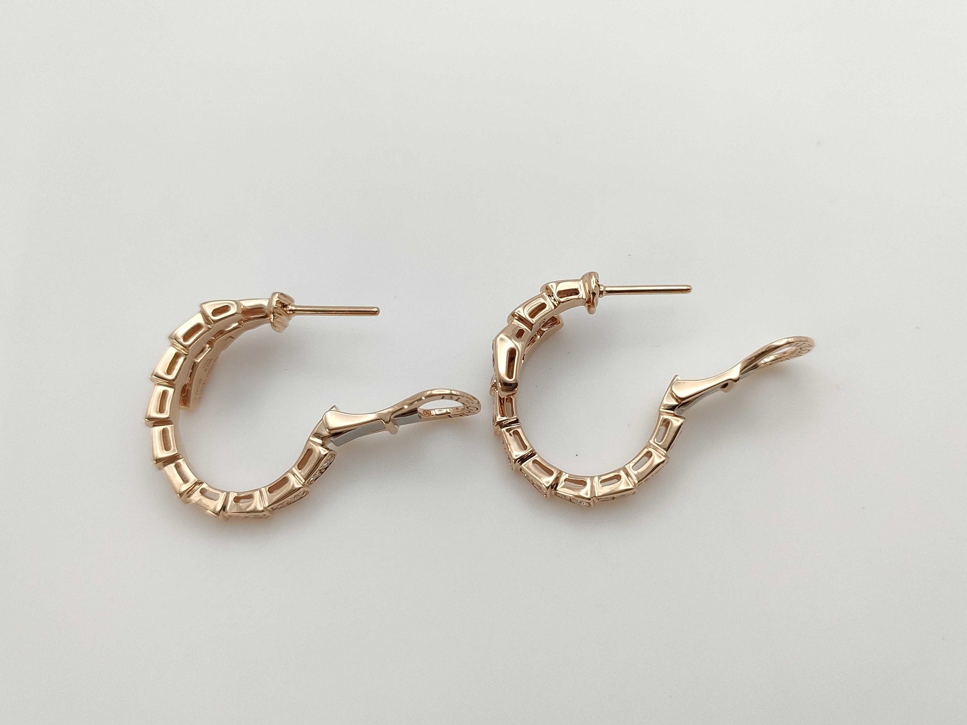 BVLGARI Serpenti Viper Diamond PG Au750 8.6g Earrings 
