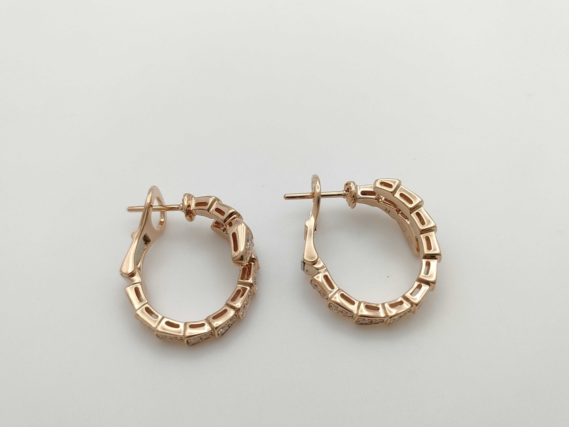 BVLGARI Serpenti Viper Diamond PG Au750 8.6g Earrings 