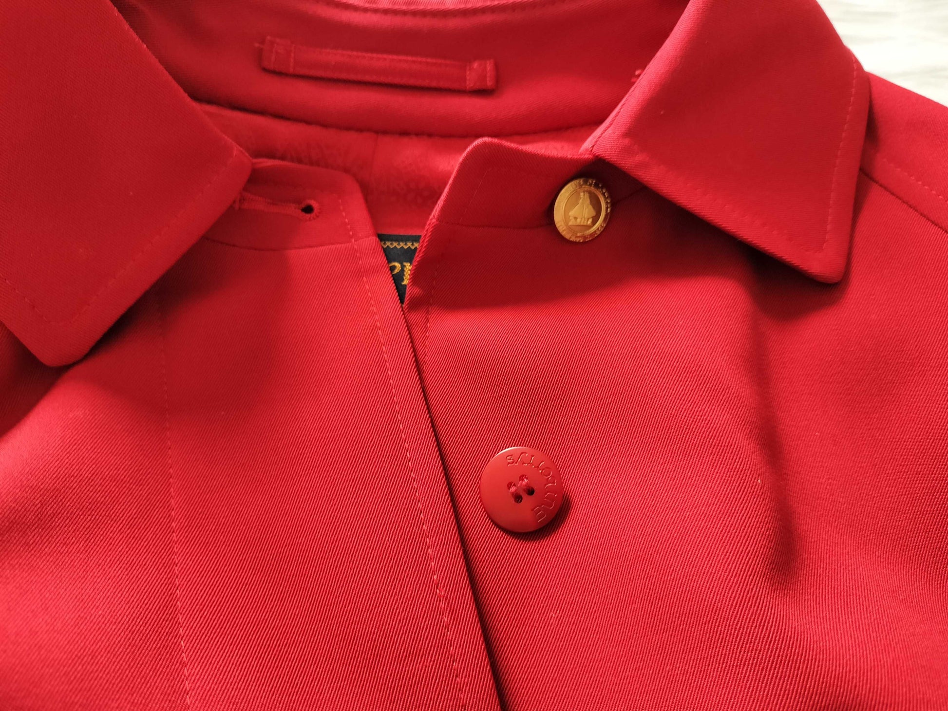 BURBERRY Red Design Long Coat