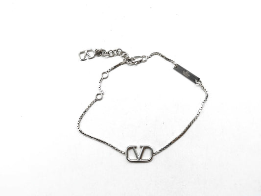 VALENTINO V Logo Signature Bracelet Silver Bracelet/Bangle