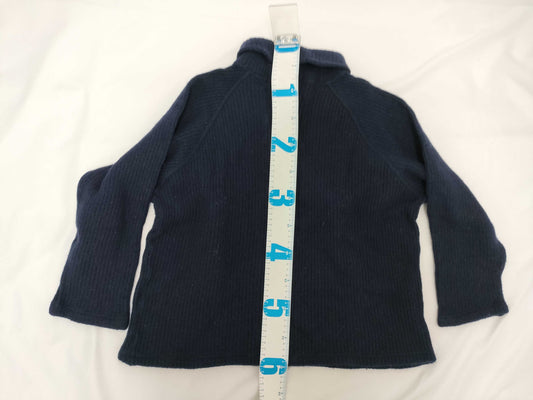 FENDI Knit Logo Top Navy Turtleneck Top