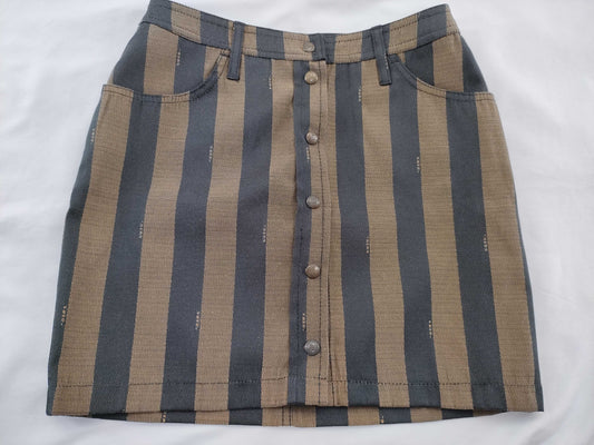 FENDI Pecan Print Snap Button Skirt