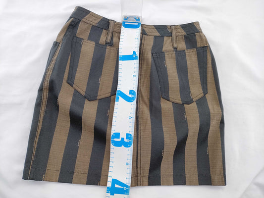 FENDI Pecan Print Snap Button Skirt