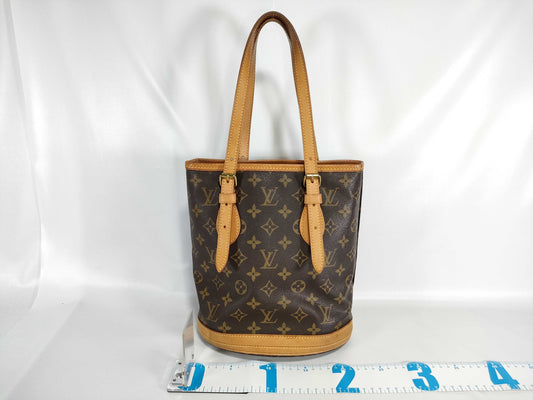LOUIS VUITTON Monogram M42238 Petit Bucket Shoulder Bag