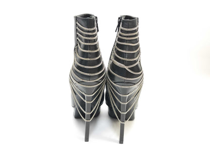 Yves Saint Laurent Bootie Chain Size 35 1/2 Shoes/Leather Other Shoes