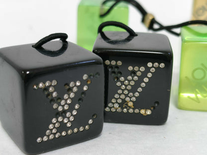 LOUIS VUITTON Monogram Inclusion Hair Cube Hair Tie *3 Hair Accessory