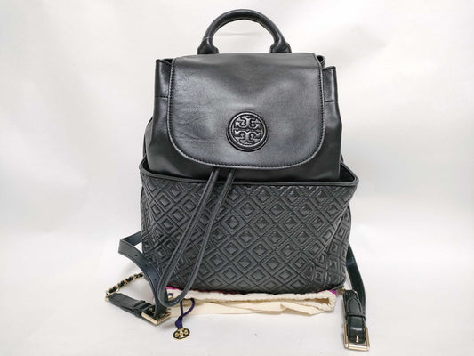 Tory Burch Leather Backpack Black