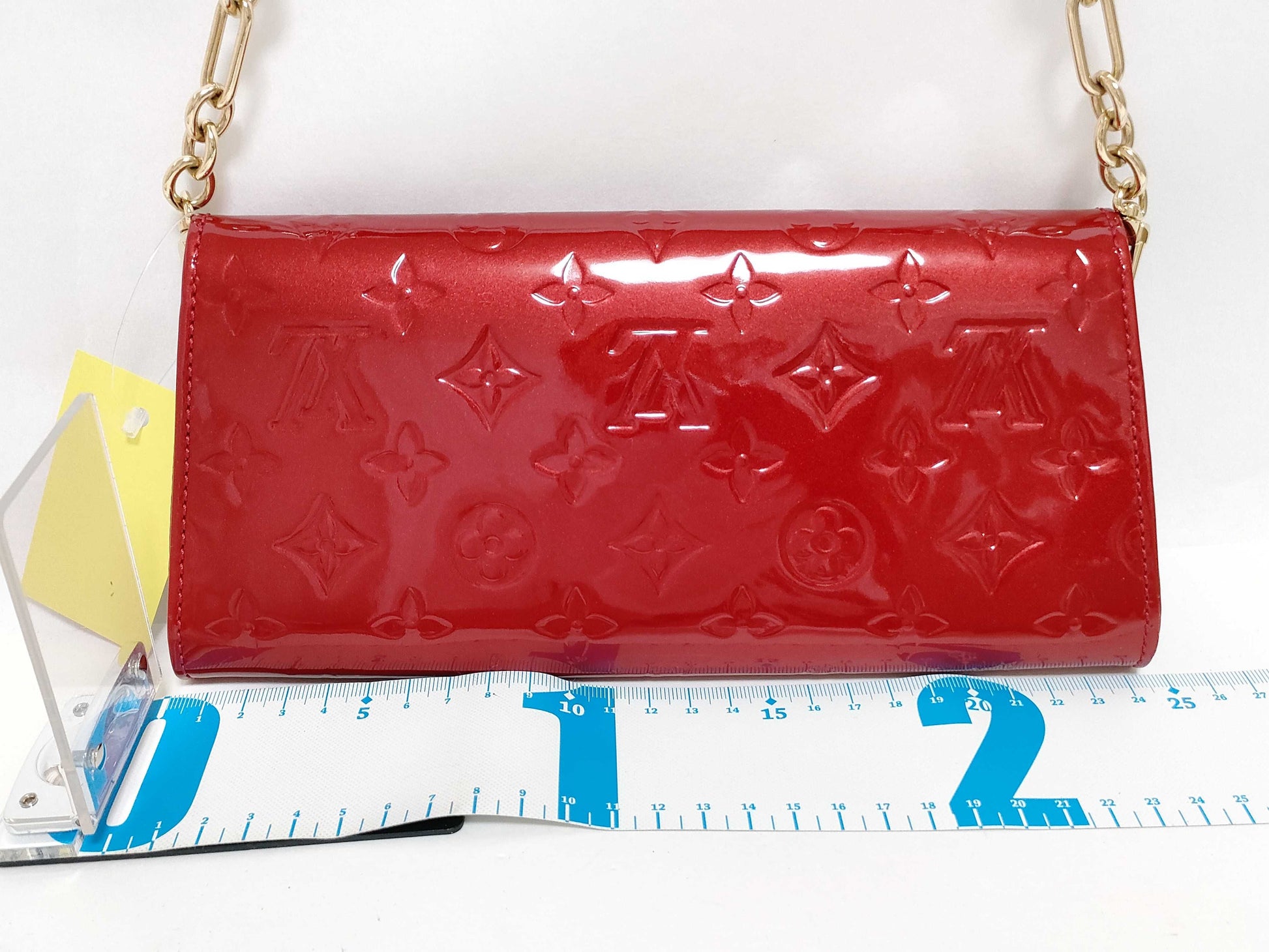 LOUIS VUITTON Vernis Sunset Boulevard Red Shoulder Bag