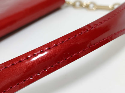 LOUIS VUITTON Vernis Sunset Boulevard Red Shoulder Bag