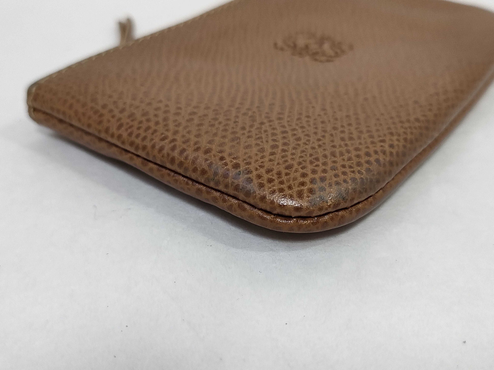 LOEWE Leather Anagram Small Accessory Case Brown Coin Case