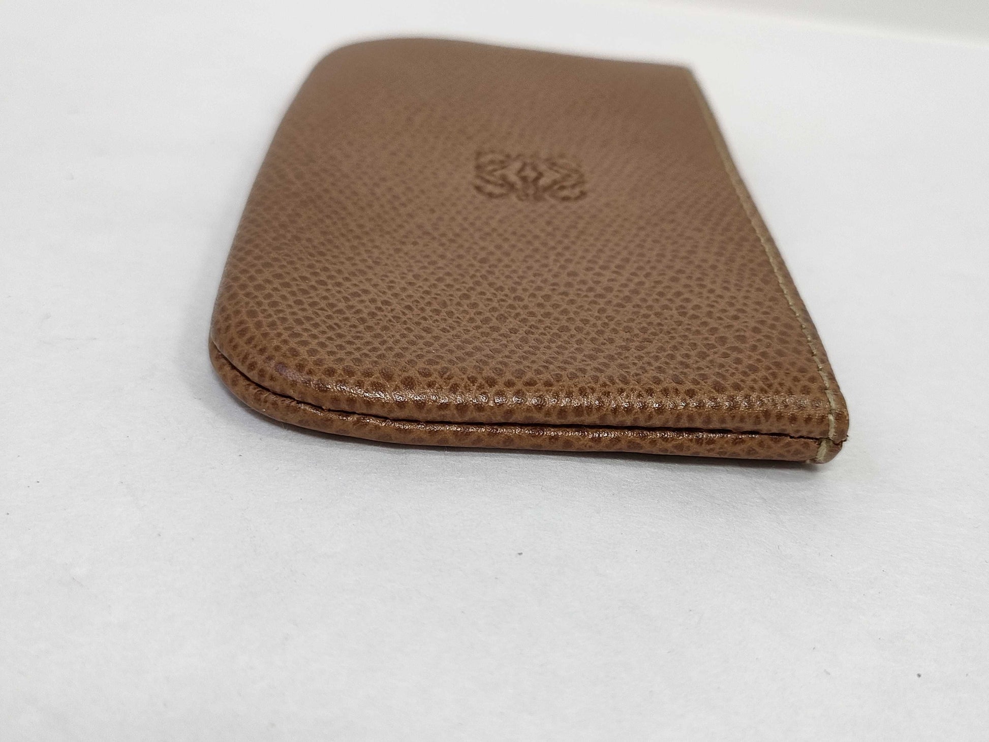 LOEWE Leather Anagram Small Accessory Case Brown Coin Case