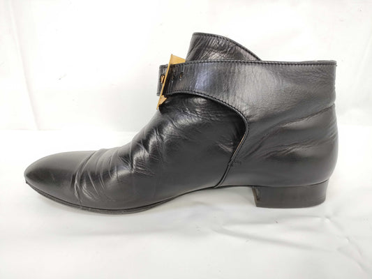 HERMES GD Buckle H Logo Black Other Shoes