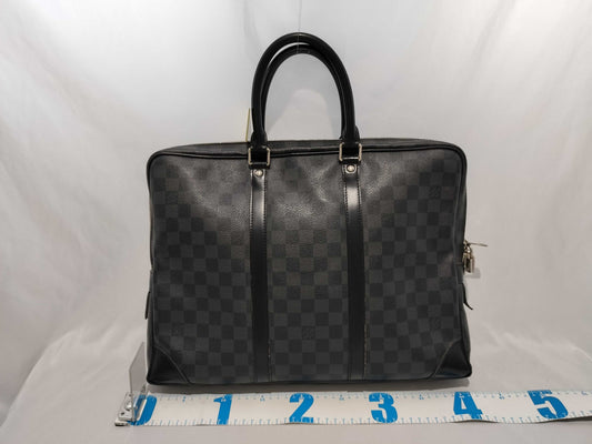 LOUIS VUITTON Damier Graphite N41125 Porte Document Voyage Business Bag