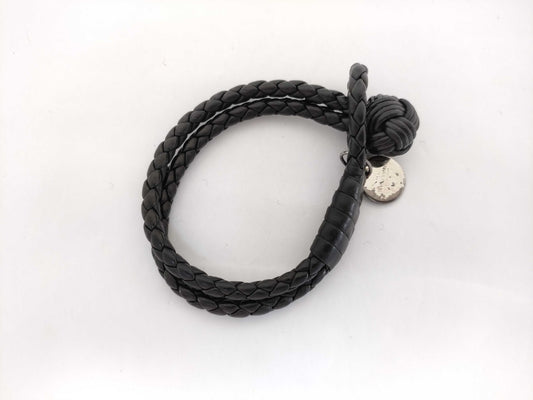 BOTTEGA VENETA Intrecciato Leather Bracelet with 925 Plate