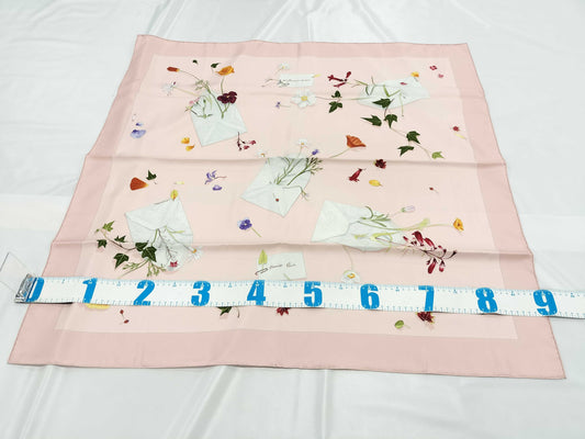 HERMES Carre Flower Letter Scarf