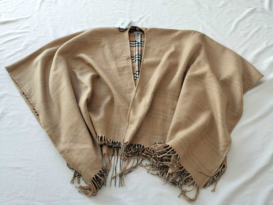 BURBERRY Check Cape with Tags Other Apparel